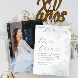 Mis Quince Blommigt 15:e födelsedagen Quinceañera  Inbjudningar