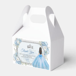 Mis Quince Blue Blommigt Silver Krona Quinceañera Presentaskar