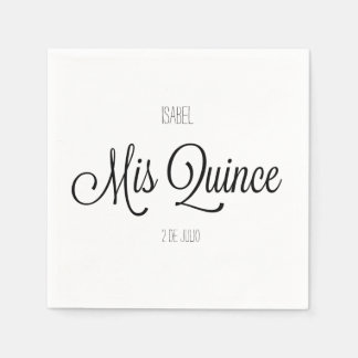Mis Quince party Anpassa Napkin Pappersservett