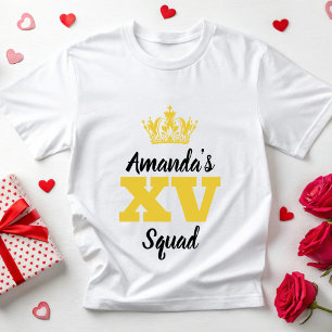 Mis Quince Squad Quinceanera 20:e 30:e födelsedage T Shirt