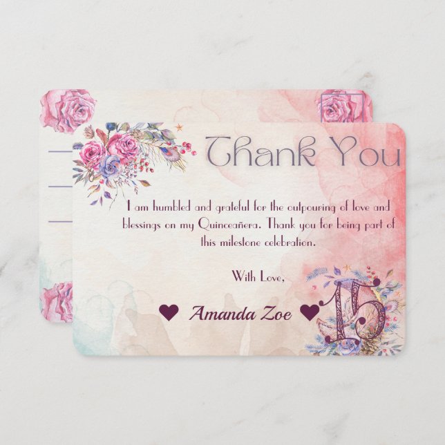 Mis Quince Tackkort Tack Kort (Fram/baksida)