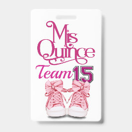 Mis Quince Team 15 Märke - Se baksida