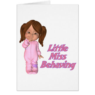 Mis som uppför hälsningskort