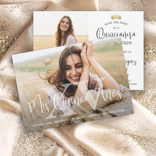 Mis XV Modern Quinceañera 2 Foto 15:e födelsedagen Spara Datumet