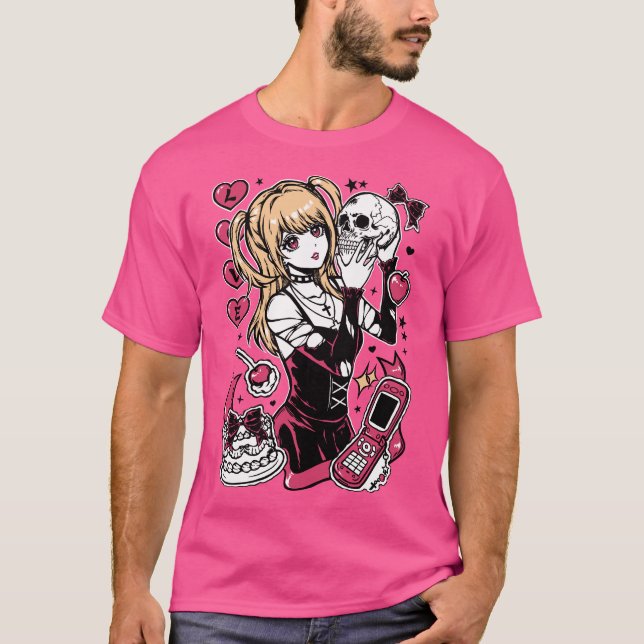 Misa Gótica Chica Anime T Shirt (Framsida)