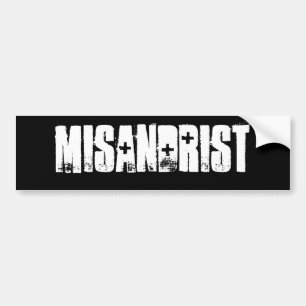Misandrist (TM) bildekalsvart Bildekal