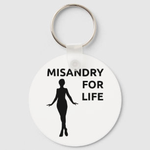 "Misandry för liv" keychain Nyckelring