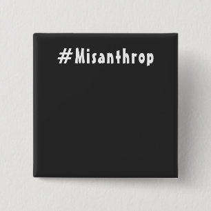 Misanthrop schwarzes edel quadrat Button Knapp