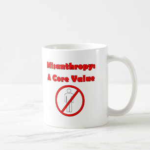 Misanthropy kärnar ur värderar inget folk mörk kaffemugg