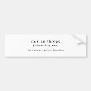 Misantrop [definition] bildekal