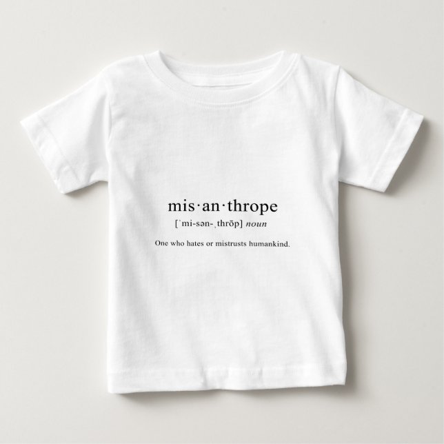 Misantrop [definition] t shirt (Framsida)