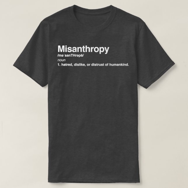 Misantropisk T Shirt (Design framsida)