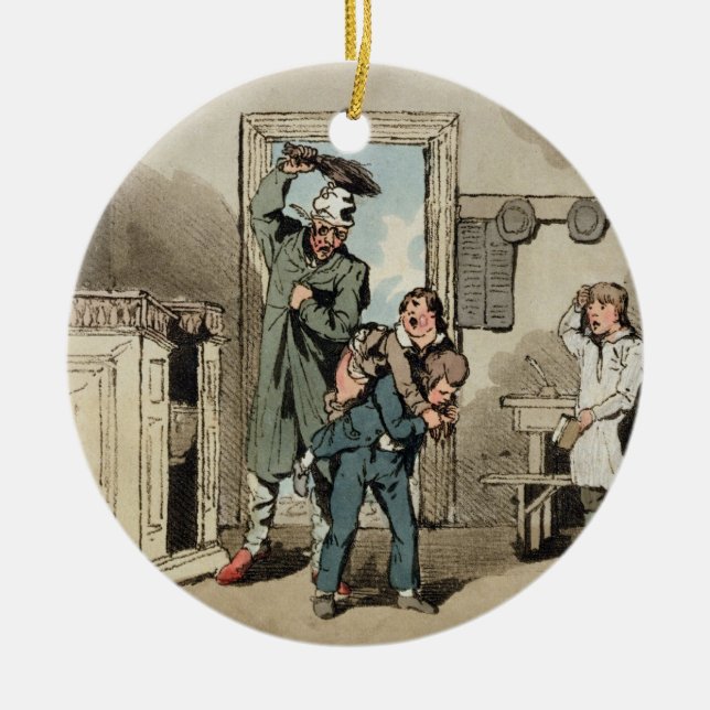 Misär 1807 (etsning) julgransprydnad keramik (Framsidan)