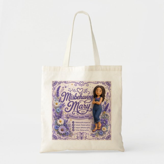 Misbehaving Mary Totebag Tygkasse (Framsidan)