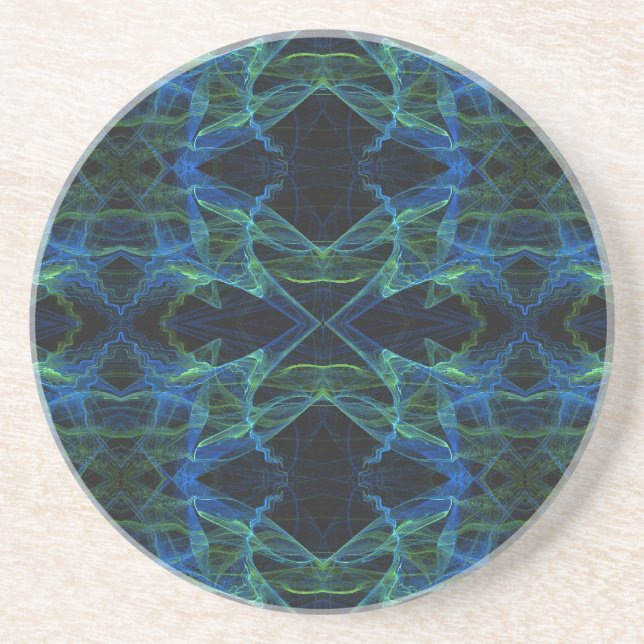 Misc Series-16 - Grönt Blue Black Underlägg 1 av Sandsten (Framsidan)