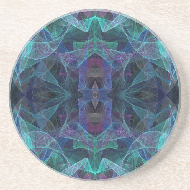 Misc Series-28—Teal Black Underlägg 1 av färg Sandsten (Framsidan)