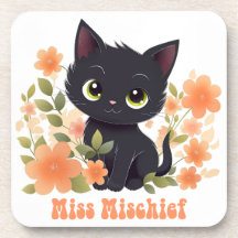 MisChief Black Kitten Kawaii Chibi