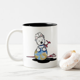 MisChief Westie Hund Två-Tonad Mugg