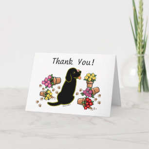 Mischievent Black Labrador - tack för ditt kort