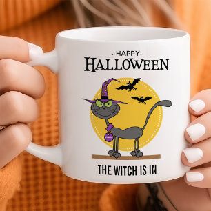 Mischievent Cat Anpassade Halloween Kaffemugg