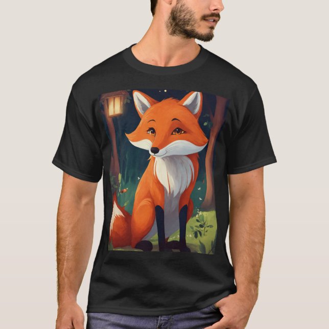 Mischievent Fox med sofistikering (Light Backgro T Shirt (Framsida)