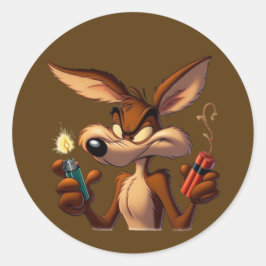 Mischievous Cartoon Coyote Runt Klistermärke