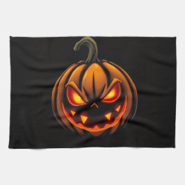 Mischievous Pumpkin Monster Halloween Towel Kökshandduk