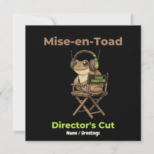 Mise-en-Toad Director's Cut Cinema Pun Toad Art Inbjudningar