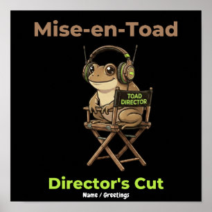 Mise-en-Toad Director's Cut Cinema Pun Toad Art Poster