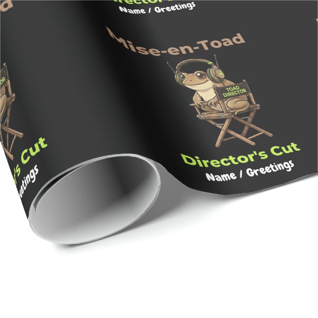 Mise-en-Toad Director's Cut Cinema Pun Toad Art Presentpapper (Rullad Hörn)