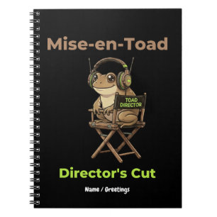 Mise-en-Toad Director's Cut Cinema Pun Toad Konst Anteckningsbok