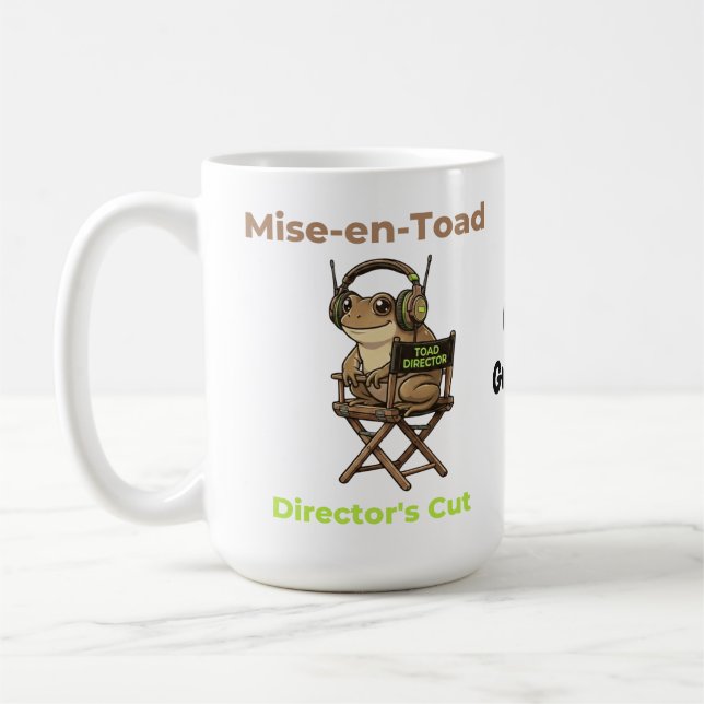 Mise-en-Toad Director's Cut Cinema Pun Toad Konst Kaffemugg (Vänster)