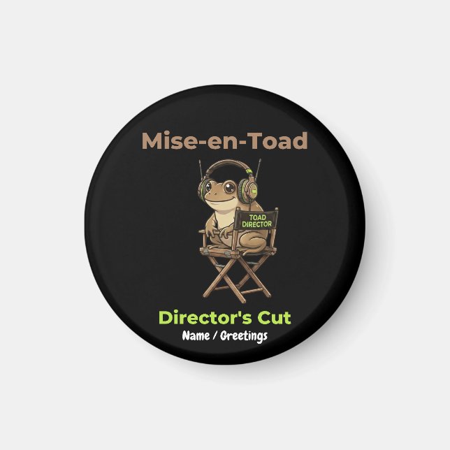 Mise-en-Toad Director's Cut Cinema Pun Toad Konst Magnet (Framsidan)