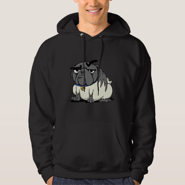 Miserable Mister Max Pug Classic T-Shirt 876 Hoodie (Framsida)