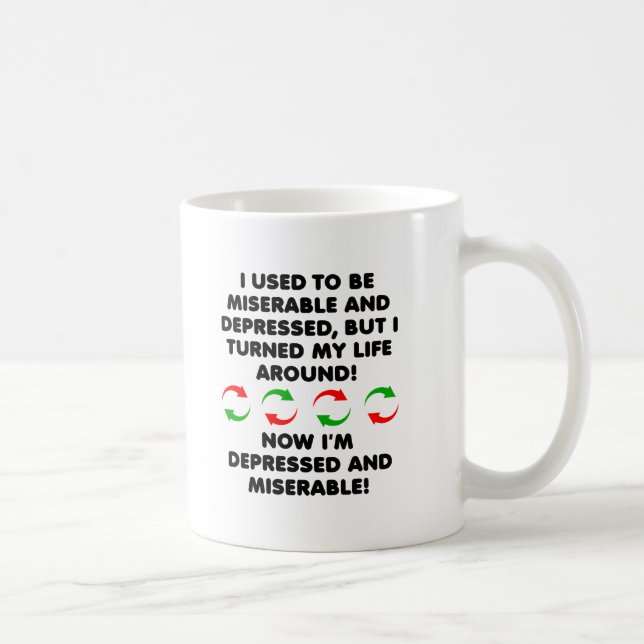 Miserable Turn-round Funny Mug Kaffemugg (Höger)
