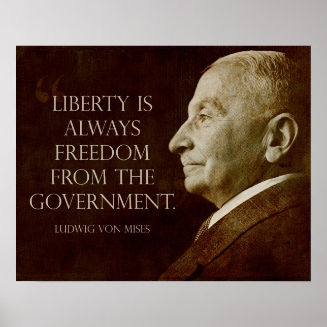 Mises:  Freedom from Government Poster (Framsidan)