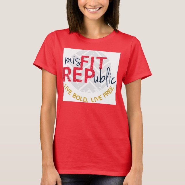 misFIT Burnout T Tee Shirt (Framsida)