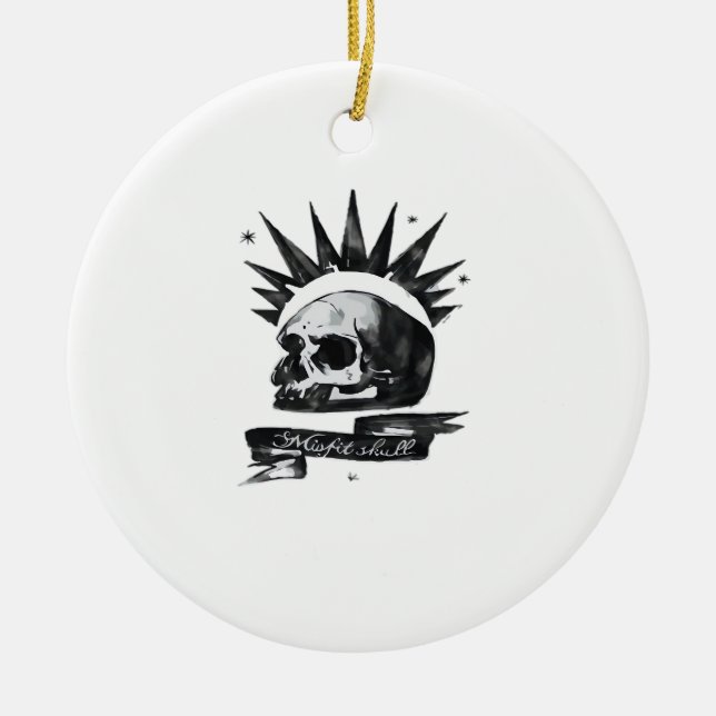 Misfit Skull Creative Character Art Style Ornament (Framsidan)