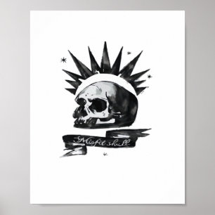 Misfit Skull Kreativ karaktärsstil Poster