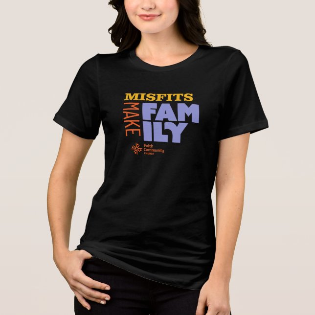 Misfits gör familj mörk t-shirt (Framsida)