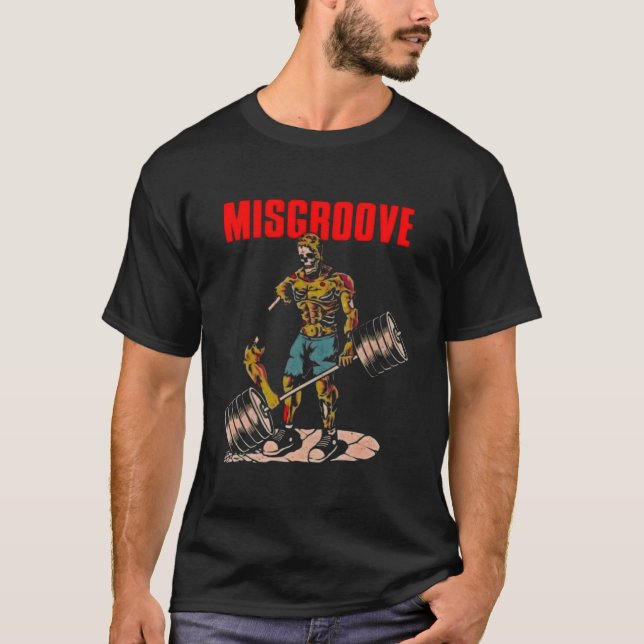 Misgroove Gym Weightlifting Bodybuilding Fitness W T Shirt (Framsida)