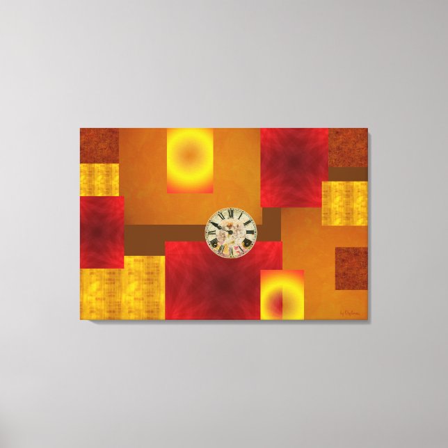 Mish Mosh Tick Tock Stretched Kanvastryck (Framsida)