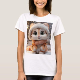 Misha - en fluffy snö leopard t shirt