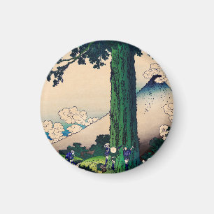Mishima Pass i Kai-provinsen av Katsushika Hokusai Magnet