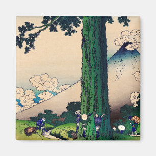 Mishima Pass i Kai-provinsen av Katsushika Hokusai Magnet