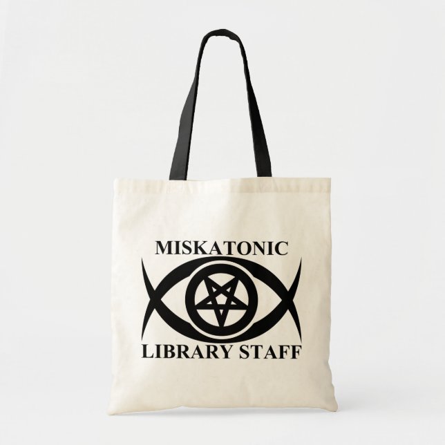 MISKATONIC-BIBLIOTEK BEMANNAR TYGKASSE (Framsidan)