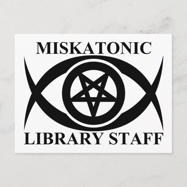 MISKATONIC BIBLIOTEK PERFF VYKORT (Framsida)