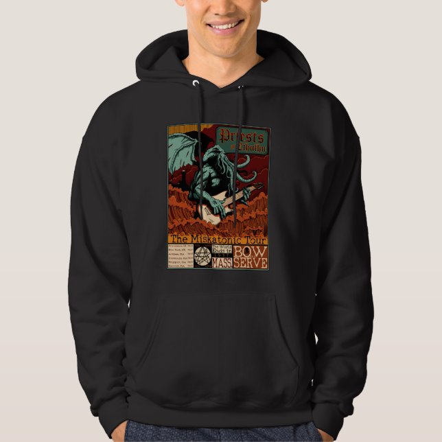 Miskatonic Cthulhu Underbar Sten Cosmic Horror Met Hoodie (Framsida)