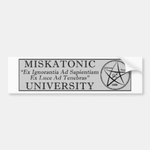 Miskatonic Universiteten Bumper Sticker Bildekal