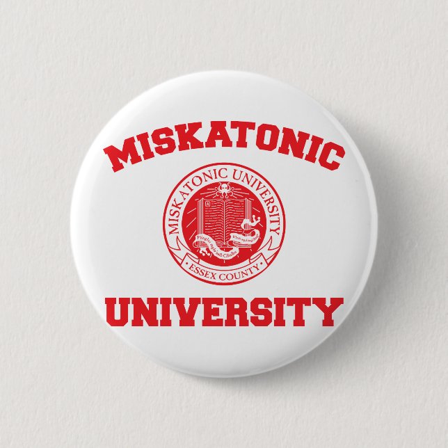 Miskatonic Universiteten Button Knapp (Framsida)